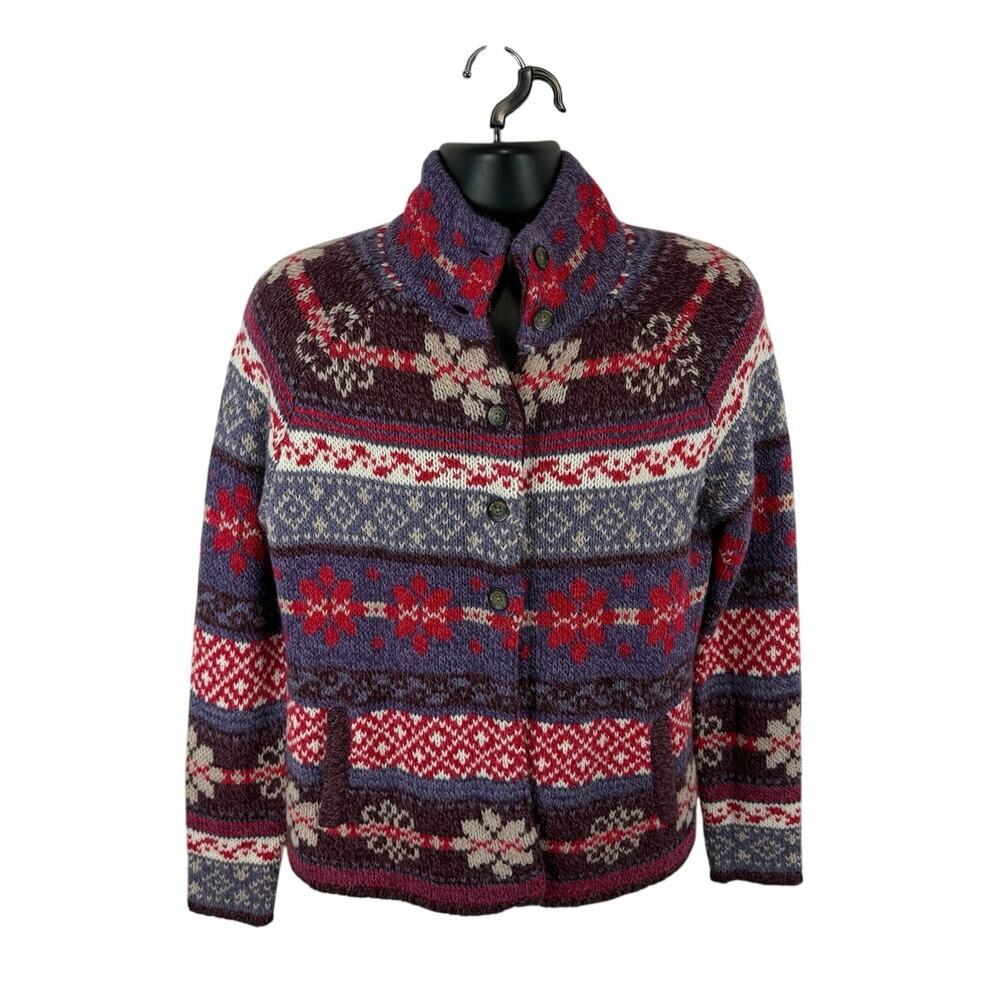 Royal Robbins Mystic Canyon Cardigan Dewberry Knit Alpaca Blend Size Medium